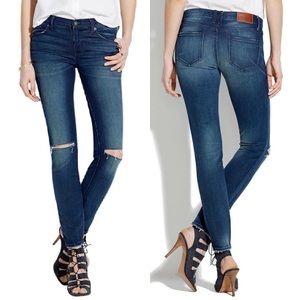 Madewell Skinny Skinny Distressed Blue Denim Jeans
